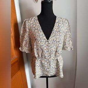 Madewell Silk Button Up Blouse